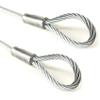 PHAT, Clear Vinyl Coated 7.95mm (5/16 inch) Braided Steel Security Cable Double Looped Ended (93 inches, Clear) view 2