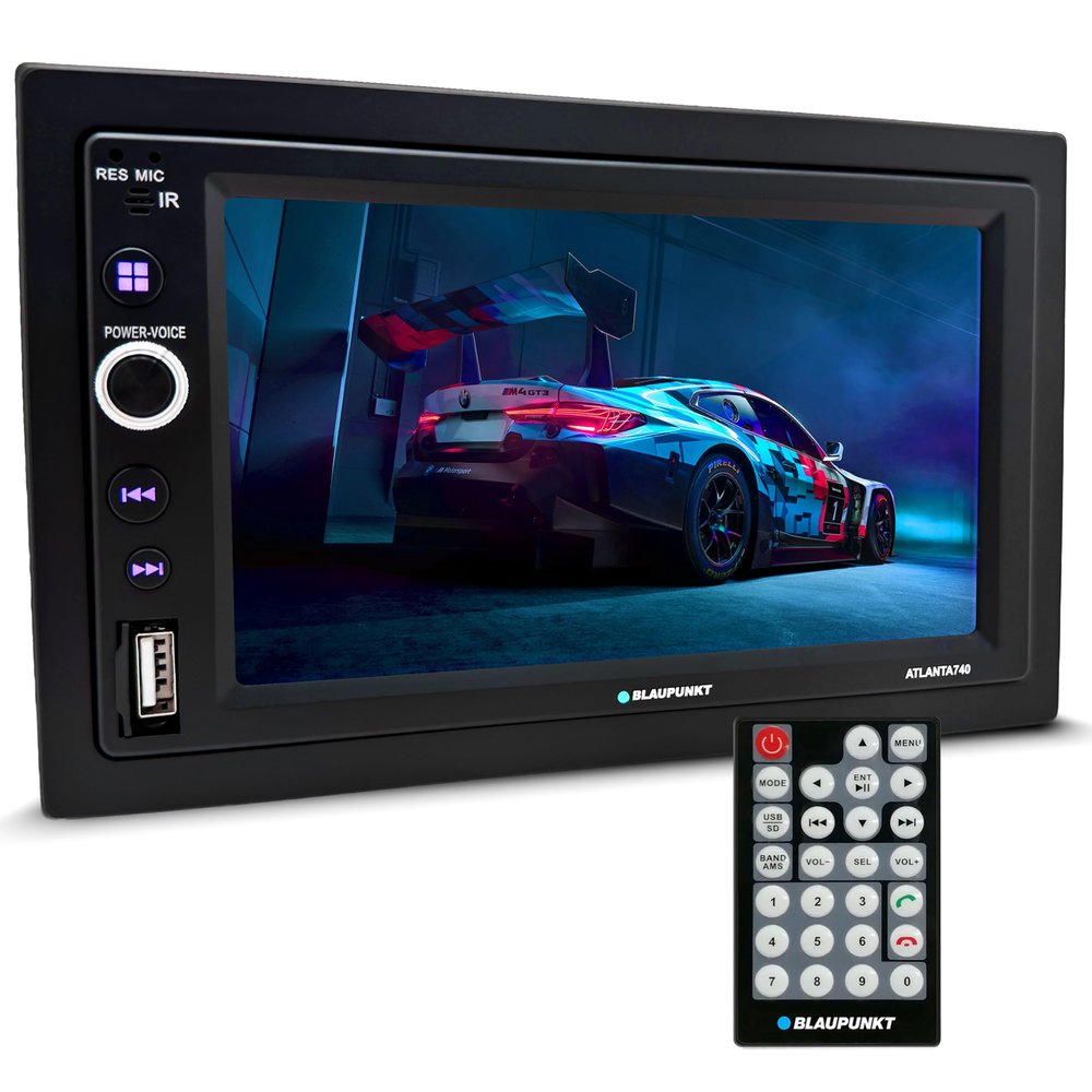 Blaupunkt Atlanta 740 2 DIN 7" Touchscreen LCD USB Bluetooth Car Stereo Digital Media Receiver