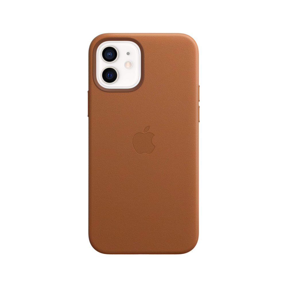 Apple iPhone 12 and iPhone 12 Pro Leather Case with Magsafe - Saddle Brown