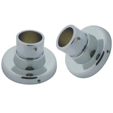 FurnOrama Edenscape Brass Base for Classic Straight or Tension Shower Rod44; Polished Chrome