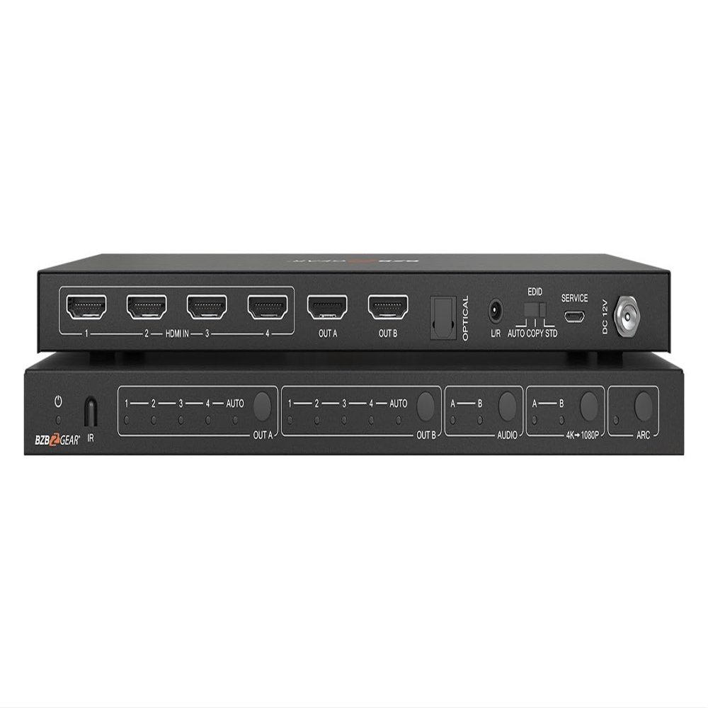 4x2 4K UHD HDMI Matrix Switcher with Audio/Downscaling Support