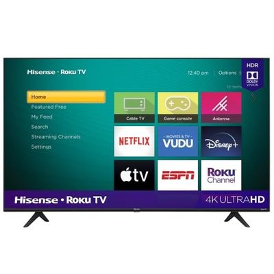 Hisense 58R6E3 58 Inch 4K UHD Roku Smart TV, HDR10, Dolby Vision, Alexa Google Assistant Compatible, DTS Studio Sound, Motion Rate 120