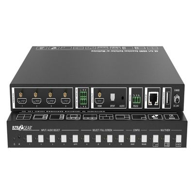 4x1 4K UHD HDMI Seamless Switcher Scaler and MultiViewer with IP/RS232 Control and Audio De-embedding