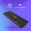 BZBGEAR 1x4 4K UHD HDMI Splitter with Down-Scaler w/Digital and Analog Audio Output - BG-DA-1X4AS view 2
