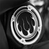 BID4ZE 2 Pcs Cover and Protect Your Speakers Flames Speaker Grills Accent Trim for Harley Touring Electra Glide Ultra Classic FLHTCU 2006-2013,Chrome view 4