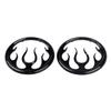 Bid4ze Bid4ze 2 Pcs Flames Speaker Grills Accent Trim Cover Front Speaker Trim Grill Cove for 2006-2013 Harley Touring Electra Street Glide,Black view 2