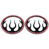 Bid4ze Bid4ze 2 Pcs Flames Speaker Grills Accent Trim Cover Front Speaker Trim Grill Cove for 2006-2013 Harley Touring Electra Street Glide,Black view 4
