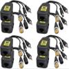 AAOTOKK BNC to RJ45 Transmitter Transceiver DC Power Passive Audio Video Balun HD-CVI/TVI/AHD/CVBS with DC Jack for 720P-1080P 3MP 4MP 5MP 8MP CCTV Security DVR Surveillance Camera System(19cm/4Pairs) view 1