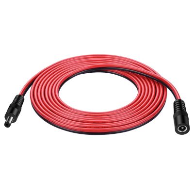 10ft 14AWG 12V DC Extension Cable DC 2.1mm x 5.5mm 5521 Power Supply Adapter Flat Extender Cord,Female to Male Wire for CCTV Security Camera,IP Network Camera,DVRs and More Devices
