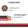 10ft 14AWG 12V DC Extension Cable DC 2.1mm x 5.5mm 5521 Power Supply Adapter Flat Extender Cord,Female to Male Wire for CCTV Security Camera,IP Network Camera,DVRs and More Devices view 2