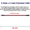 10ft 14AWG 12V DC Extension Cable DC 2.1mm x 5.5mm 5521 Power Supply Adapter Flat Extender Cord,Female to Male Wire for CCTV Security Camera,IP Network Camera,DVRs and More Devices view 3