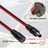 10ft 14AWG 12V DC Extension Cable DC 2.1mm x 5.5mm 5521 Power Supply Adapter Flat Extender Cord,Female to Male Wire for CCTV Security Camera,IP Network Camera,DVRs and More Devices view 4