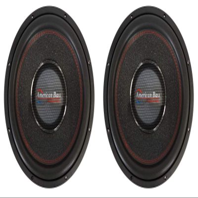 AMERICAN BASS 2 Hawk 1544 15" 3000w Peak/1500w RMS Car Subwoofers w/Cooling Ring