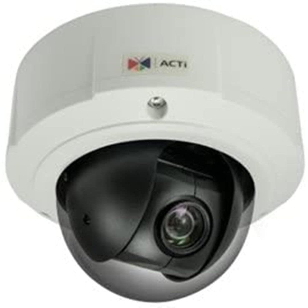 ACTi B912 5MP Video Analytics Outdoor Mini PTZ Camera; with SLLS, DC Iris; Auto Focus; H.265/H.264; 1080p/30fps, 2D+3D DNR; Audio; MicroSDHC/MicroSDXC; PoE/DC12V; IP67; IK10; DI/DO; Built-in Analytics