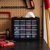 IRIS USA Small Plastic Drawer Organizer, 16-Drawer, Stackable Teacher Toolbox Crayon Small Parts Bead Building Bricks Screw Garage Desk Storage Cabinet, Drink and Water Flavor Packet Organizer, Black view 2