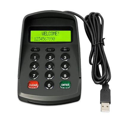 XCRFID USB 15 Keys Keypad Numeric Keyboard Numpad for Bank,Telecom, Mobile Unicom Business Hall Counter, Financial POS Payment System Digital Keyboard (YD541-Plaintext No Sound)