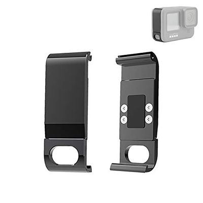 Metal Side Door Battery Cover for GoPro Hero 9 Black Replacement, Aluminum Alloy Removable Battery Case Cover Protective Type-C Charging Port Adapter Repair Part Camera Vlog Accessories (Metal Black)