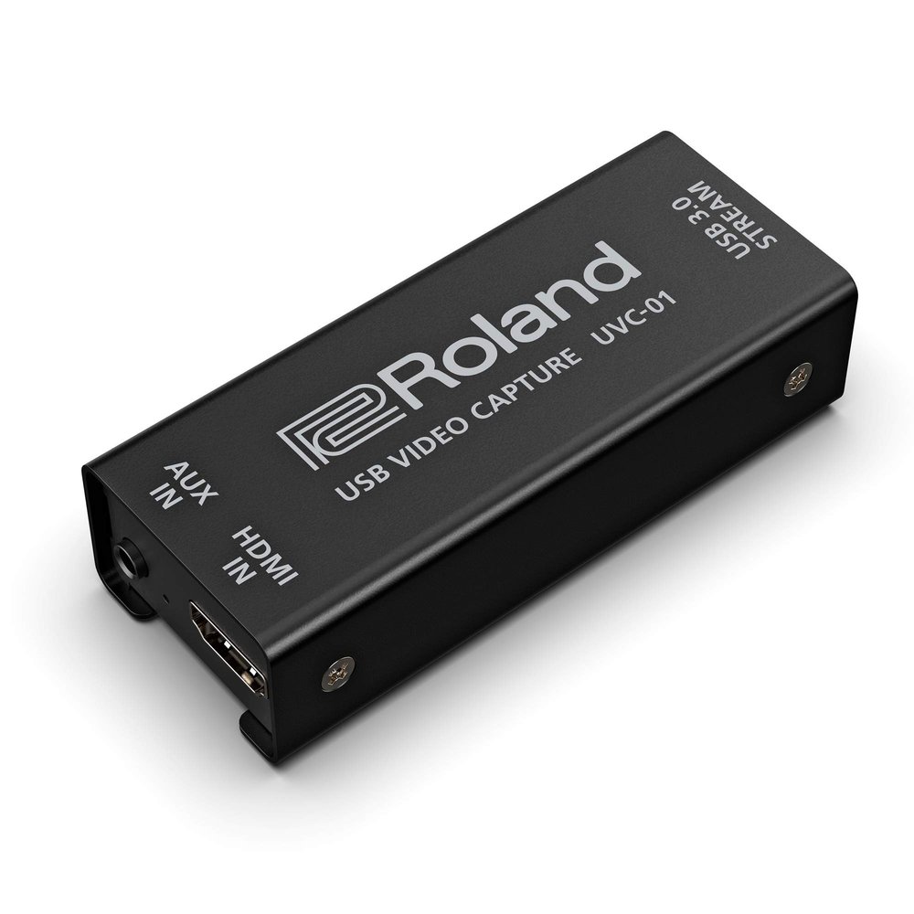 Roland UVC-01 USB Video Capture | Plug-and-Play for Flawless Recordings & Livestreams | HDMI to USB 3.0 Video Encoder | Uncompressed 1080p HD at 60 FPS | Webcam Operation for Mac & Windows