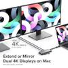 ALOGIC USB-C 10-in-1 Super Dock, Dual Display- 4K@60HZ, 2 HDMI, USB C (100W PD & Data 5G), 3.5MM Jack, ETHERNET Port, Micro/SD Card, 100W PD for MacBook PRO/AIR, XPS and More view 3