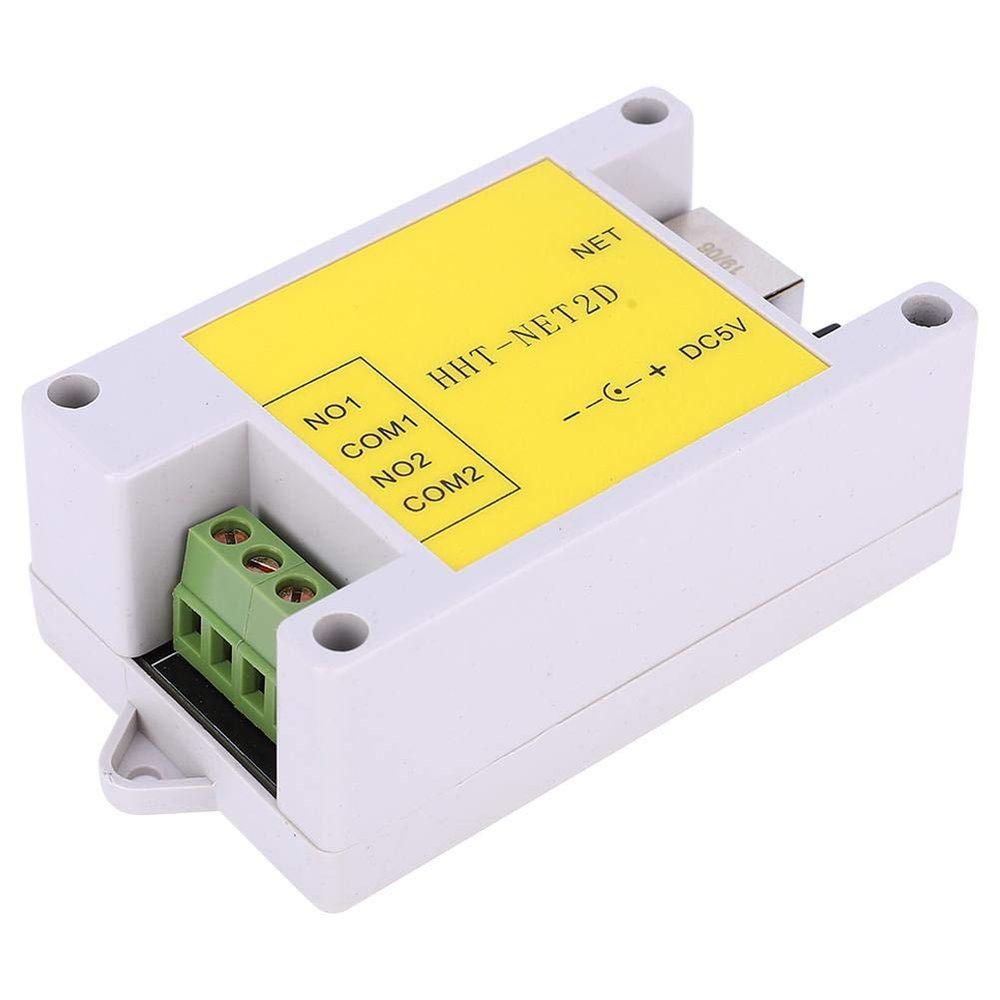 2 Channel Support Modbus TCP Protocol Dc 5V Relay Module, 3.2 X 2 X 1.2Inch Network Relay, TCP Client and Udp Mode for Smart Home MultiClient Use
