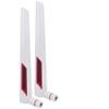 2pcs 12 dbi Dual band WIFI Antenna 2.4G 5G 5.8Gh SMA Male/RP SMA Male Universal Antennas Amplifier WLAN Router Antenne Booster Black or White (White RP SMA Male) view 1