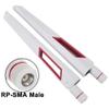 2pcs 12 dbi Dual band WIFI Antenna 2.4G 5G 5.8Gh SMA Male/RP SMA Male Universal Antennas Amplifier WLAN Router Antenne Booster Black or White (White RP SMA Male) view 3