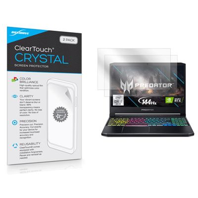 BoxWave Screen Protector Compatible with Acer Predator Helios 300 (2020) - ClearTouch Crystal (2-Pack), HD Film Skin - Shields from Scratches