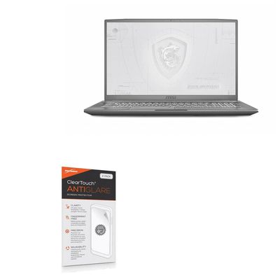 BoxWave Screen Protector Compatible with MSI WF75 - ClearTouch Anti-Glare (2-Pack), Anti-Fingerprint Matte Film Skin