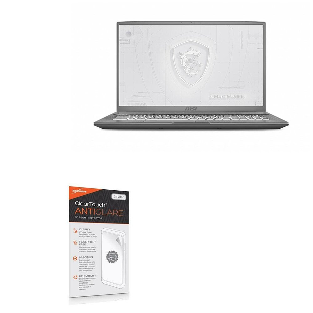 BoxWave Screen Protector Compatible with MSI WF75 - ClearTouch Anti-Glare (2-Pack), Anti-Fingerprint Matte Film Skin
