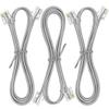 NECABLES 3Pack Phone Cord 1ft Telephone Cord Phone Cable RJ11 6P4C Male to Male for Landline and Fax - 1 Foot view 1
