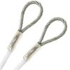 PHAT, White Vinyl Coated 6.35mm (1/4 inch) Braided Steel Security Cable Double Looped Ended (46 inches, White) view 1