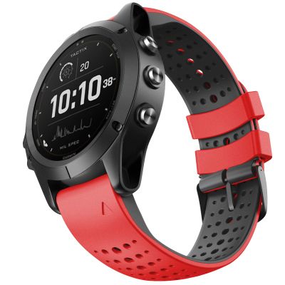 NotoCity Fenix 6/Fenix 6 Pro 22mm Width Band for Garmin Fenix 7/Fenix 6/Fenix 5/Fenix 5 Plus/Fenix 6/Fenix 6 Pro/Forerunner 935/Forerunner 945/Approach S60/Quatix 5(Red Black)