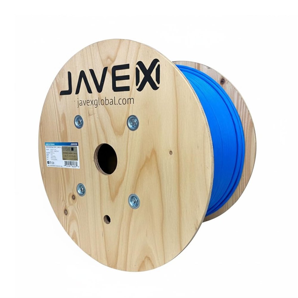 JAVEX CAT 6 Ethernet Cable1000ft [UL Listed] in-Wall Riser(CMR) Rated 23AWG Solid Bare Copper, 400MHz, PoE++ up to 100W, ETL Listed Made in Taiwan TAA Compliant, F/UTP Cat 6 Cable, Blue