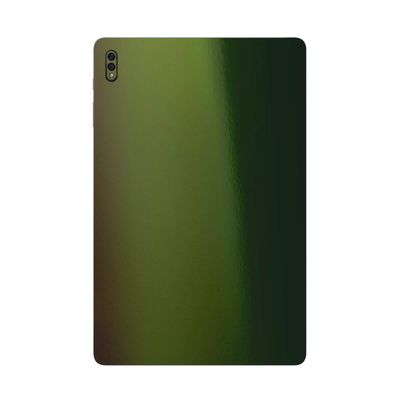 SopiGuard Sticker Skin for Samsung Galaxy Tab S7+ Precision Edge-to-Edge Full Body Wrap Vinyl Decal (Gloss Urban Jungle Silver/Green)