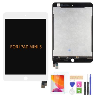 A-MIND for iPad mini 5 7.9" 2019 A2133 A2124 A2126 A2125 LCD Display Touch Screen Assembly Replacement Parts, Tablet Front Panel & LCD Screen Repair,with Free Tool Set + Screen Protector (White)