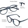 VisionGlobal Blue Light Blocking Glasses for Women/Men, Anti Eyestrain, Computer Reading, TV Glasses, Stylish Oval Frame, Anti Glare (Navy, 6.00 Magnification) view 2
