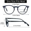 VisionGlobal Blue Light Blocking Glasses for Women/Men, Anti Eyestrain, Computer Reading, TV Glasses, Stylish Oval Frame, Anti Glare (Navy, 6.00 Magnification) view 3