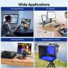 Eyoyo 14 Inch LCD HDMI Monitor 1024x768 Small VGA Display Monitor for Security Cameras with HDMI/VGA/AV/BNC Input, Built-in Speakers and Remote view 4