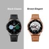Yeejok Vivoactive 3 Leather Watch Bands for Men Women, 20mm Quick Release Genuine Leather Straps with Silver Metal Buckle Compatible for Garmin Vivoactive 3 Music/Forerunner 645/245 Smartwatch, 2 Pack view 2