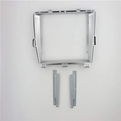 9 inch Car Radio Fascia Frame for Toyota Prius 2010-2015 Silver DVD GPS Navi Player Panel Dash Kit Installation Stereo Frame Trim Bezel