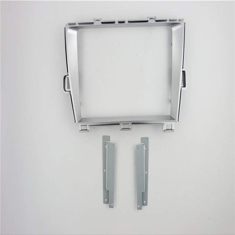 9 inch Car Radio Fascia Frame for Toyota Prius 2010-2015 Silver DVD GPS Navi Player Panel Dash Kit Installation Stereo Frame Trim Bezel