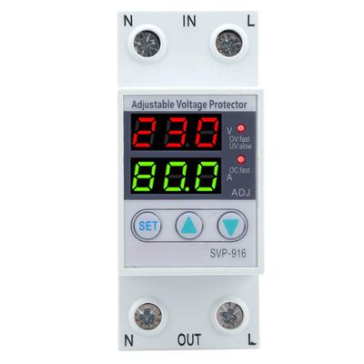 Adjustable Over and Under Voltage Protector with Delay Reset and Voltage Display (100-130VAC, 40A) Undervoltage Protection
