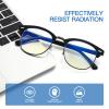 Blue Light Blocking Glasses Women, Semi-Rimless Clear Lens, Professional Computer Game Eyeglasses for men, Anti Eyestrain and Better Sleep (Black Frame) view 2