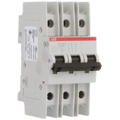 Miniature Circuit Breaker; Trip Curve K; 20 Amp; 3 Pole; UL489, SU203M-K20