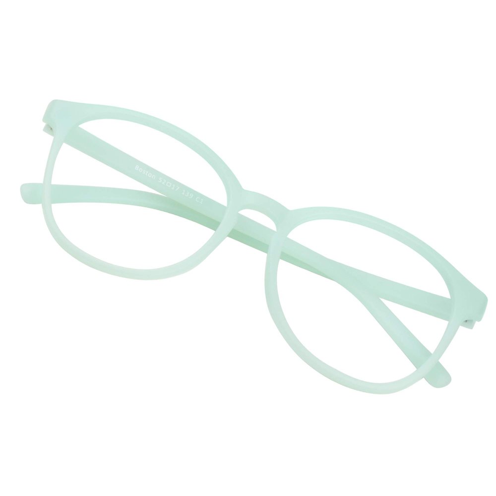 VisionGlobal Blue Light Blocking Glasses for Women Men,Computer Reading, TV Glasses, Stylish Oval Frame(Green, +5.75 Magnification)