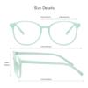 VisionGlobal Blue Light Blocking Glasses for Women Men,Computer Reading, TV Glasses, Stylish Oval Frame(Green, +5.75 Magnification) view 3