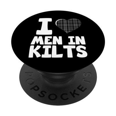 I Love Men In Kilts Royal Stewart Tartan Clan Humorous Gift PopSockets Grip and Stand for Phones and Tablets