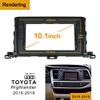10.1 inch Car Radio Fascia Frame for Toyota Highlander 2015-2018 DVD GPS Navi Player Panel Dash Kit Installation Stereo Frame Trim Bezel view 2