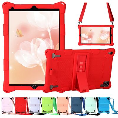 AIJAKO 10.1 Inch Silicone Case for DUODUOGO P8/Novel TTT 10/AItszon 10/Gowin 10.1/VANKYO MatrixPad S21/OUZRS 10/AOYODKG P8/Gowin 10.1/JINHENG 10.1/DICEKOO 10, Shoulder Strap, Red
