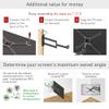 Barkan 30'' Long TV Wall Mount, 13-65 inch Full Motion Articulating - 4 Movement Flat/Curved Screen Bracket, Holds up to 80lbs, Extremely Extendable, Fits LED OLED LCD view 4